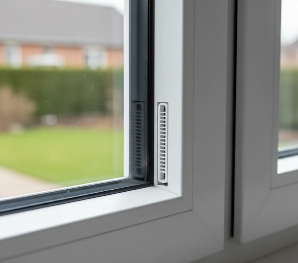 Fensterfalzlüfter verdeckt Einbau